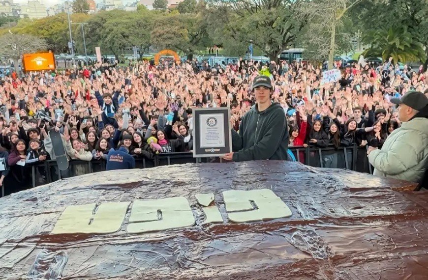 Argentina logró el récord mundial del alfajor más grande